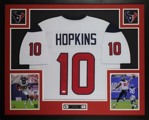 DeAndre Hopkins Autographed & Framed White Houston Texans Jersey JSA COA - Picture 1 of 5