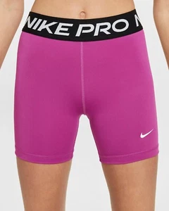 Nike Pro Girls' Shorts 3" Compression Training Hot Fuchsia Size XL DA1033-518 - Picture 1 of 6
