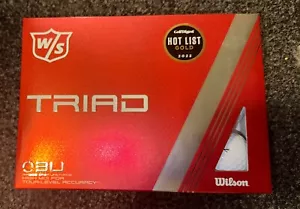 Wilson Triad Golfbälle 12er Pack 3 Stück Performance Distance Golfing (weiß) - Bild 1 von 2