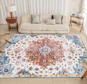 6x9 Moroccan Boho Medallion Rug, Machine, Washable  - Picture 1 of 13