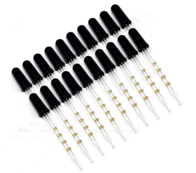 A2Z SCILAB 24 Pack Calibrated Glass Liquid Dropper Medicine 1ml Essential Oils Eye Pipette