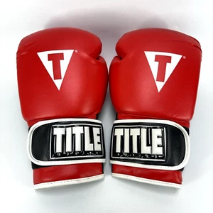 Title Boxing Classic Red 14 Oz 36 Boxing Gloves - Max Hook and Loop Training - Picture 1 of 10
