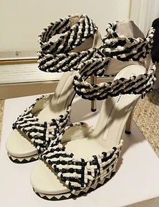 Camilla Skovgaard Woven Leather Pumps, Size 37 - Picture 1 of 2