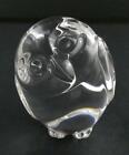 Steuben Crystal Figurines and Giftware Owl Hand Cooler Art Glass Paperweight