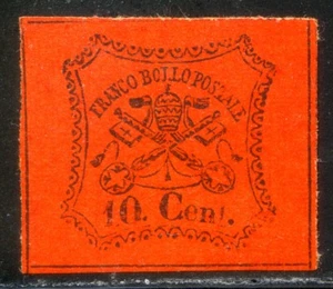 ASI Stato Pontificio 1867 n. 17 - 10 cent. vermiglio arancio (l818) - Picture 1 of 1