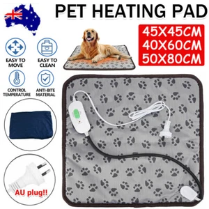 Waterproof Electric Pet Heat Pad Heated Heating Mat Blanket Dog Cat Bunny Bed OZ - Picture 1 of 21