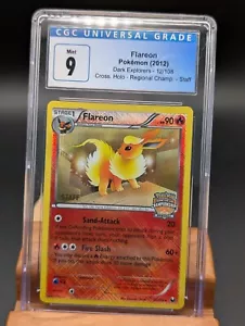 2012 Pokemon Dark Explorers Flareon Cross holo #12 CGC Mint 9 Staff Regional - Picture 1 of 2