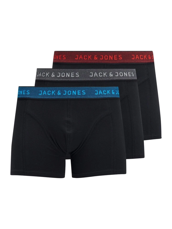 JACK&JONES Bóxer Hombre Jacwaistband Boxer - 3er Paquete S M L XL XXL Black - Imagen 1 de 1