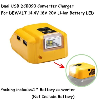 20V LED Lamp Work Light Flashlight Lamp Li-Ion Battery Lighting 12W For DeWalt - Image 1 of 4