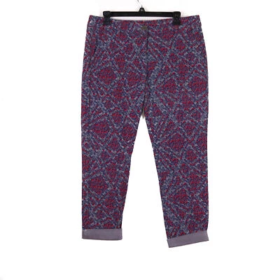 CAbi Women's Red Palm Beach Crop Floral Pants #806 NWT - Size 8 - Image 1 of 4