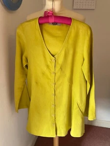FLAX GREEN SEMI FITTED JACKET SIZE 10/12 - Picture 1 of 4