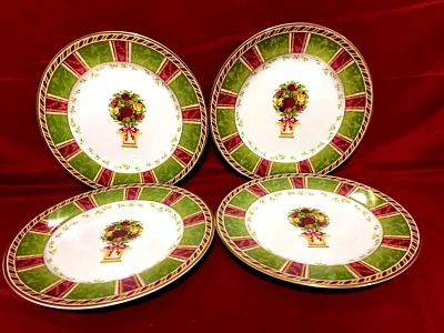 Juego de 4 platos de ensalada Royal Albert Old Country Roses temporadas de color 8" Foto 1 de 2
