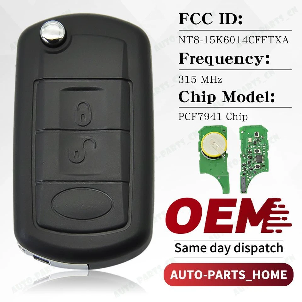 Remote Key Fob For Land Rover LR3 Range Rover Sport 2006 2007 2008 2009 2010 - Image 1 of 4