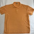 Peter Millar Summer Comfort Shirt Mens Xl Orange White Stripe Performance