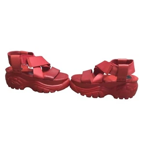 Opening Ceremony x Buffalo London Debut Chunky Sandals Red Womens size 37 USA 6. - Picture 1 of 7
