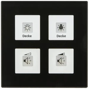 MDT KNX RF+ Funk Glastaster Plus 4-fach mit Aktor Schwarz - Bild 1 von 1