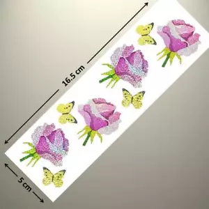 Mrs Grossman's Sticker - LIMITED EDITION - SPARKLE - ROSE & BUTTERFLY - Picture 1 of 1