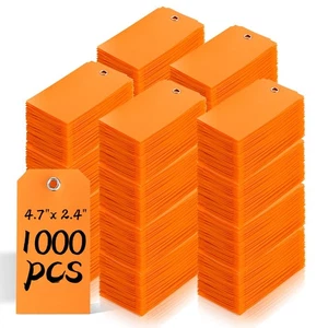 1000 Pieces 4 3/4" x 2 3/8" Plastic Shipping Tags Labeling Tags Waterproof Ha... - Picture 1 of 6