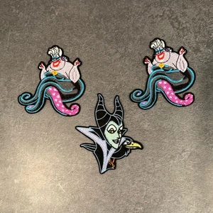Juego de 3 parches de hierro para villanos de Disney Úrsula y Maléfica - Imagen 1 de 2