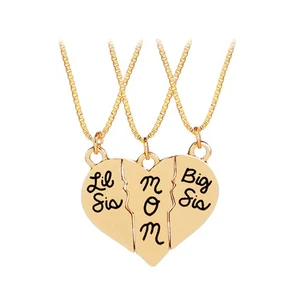 Mother Jewelry Gift Mom Puzzle Heart Pendants Matching Set Mothe - Picture 1 of 16
