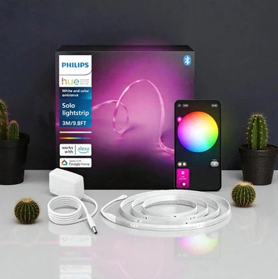 Philips Hue Indoor 3m Smart LED Solo Lightstrip Basis-Set | 1er-Pack | Neu - Bild 1 von 4