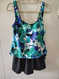 Costume da bagno Azul taglia 14 pezzo unico costume da bagno vestito come reggiseno imbottito - Foto 1 di 7
