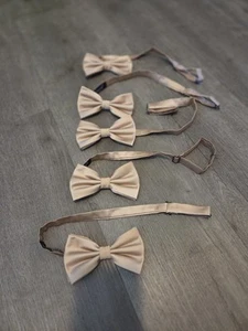 5 Pack Youth Champagne Bow Ties Alizeal - Picture 1 of 4