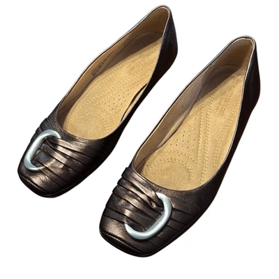 Naturalizer Violeta Bronce Cuero Metálico Sin Cordones Planos Para Mujer EE. UU. 7,5 M Foto 1 de 4