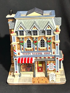 Vintage 2005 Lemax Carl's Barber Shop Christmas Village House with Light No Box - Picture 1 of 12