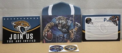 16 invitaciones de fiesta R.S.V.P de Jacksonville Jaguars con sobres y sellos adhesivos Foto 1 de 4