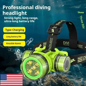 Faro de Buceo Impermeable Linterna LED Profesional Luz de Pesca - Imagen 1 de 12