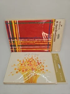 Vintage Retro 80s Hallmark Event Invitations Unused - Picture 1 of 4