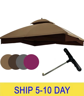 Cubierta superior de dosel de repuesto EasyLee 10x12 para Lowe's Allen Roth GF-12S004B-1 Ga Foto 1 de 4