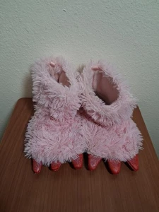 Wonder Nation flauschige Monster Hausschuhe Nachtwäsche Freizeit rosa Kleinkind Größe 9/10 - Bild 1 von 3