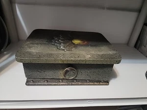 BEAUTIFUL HAND PAINTED 3 DRAWER LINED BOX  Jewelry Case EXC - Picture 1 of 13