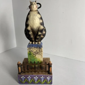 Jim Shore "Sleep Tight" Katzengrabstein #118101 Halloween Heartwood Creek 2004 - Bild 1 von 8