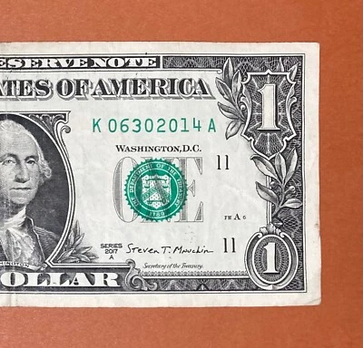 June 30, 2014 (K 06302014 A) Birthday Note $1 One Dollar Bill - Image 1 of 3