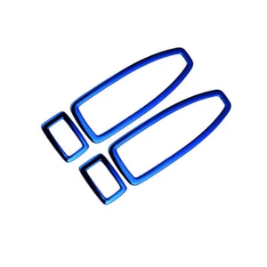 Window Door Lock Control Switch Trim For BMW 3 4 Series GT 2013-2019 Blue Steel - Picture 1 of 7