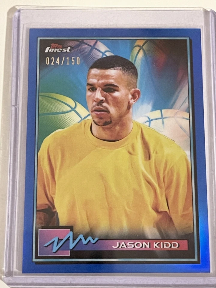 2021 Topps Finest Blue Refractor #'d 24/150 Jason Kidd #32 HOF - Image 1 of 1