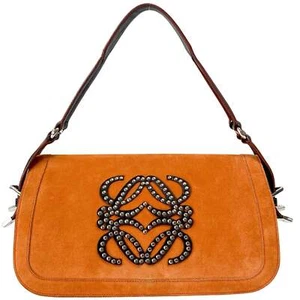 LOEWE Orange Suede Shoulder Bag - Picture 1 of 20