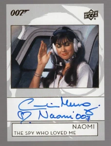 CAROLINE MUNRO AS NAOMI 2019 UPPER DECK JAMES BOND INSCRIPTIONS AUTO - Picture 1 of 2