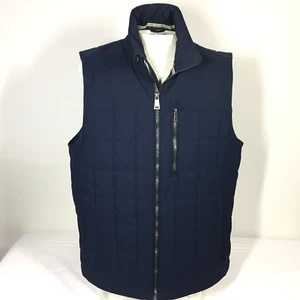 Orvis Mens Large Insulated Vest Navy Blue Zip Up Quilted - Picture 1 of 9