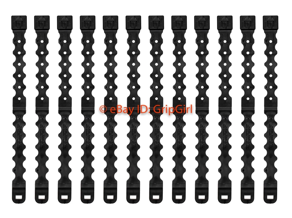 Paquete/Lote de 12 clips tácticos de lucha de sastre ligeros largos negros MALIZA MOLLE Kydex OTW Foto 1 de 1