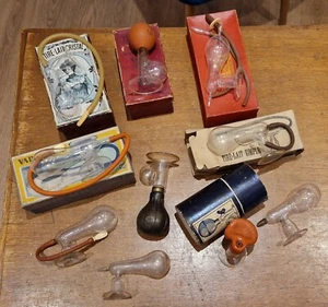Collection of 10 19th and 20th Century Crystal Glass Breast Pump - Picture 1 of 6