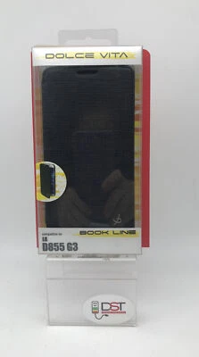 Cover case DOLCE VITA a Libretto Per LG G3  Rigida similpelle Nera - Immagine 1 di 3