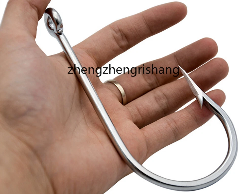 Gancho de pesca de acero inoxidable fuerte de 40 piezas de agua salada cebo vivo gancho para peces 1/0-16/0 Foto 1 de 4