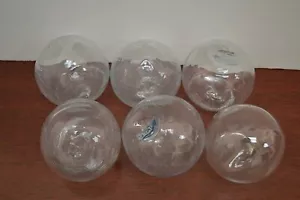 6 Pcs Clear Colorless Reproduction Glass Float Fishing Buoy Ball 3" - Picture 1 of 1