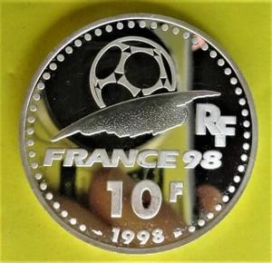 Frankreich 10 Franken 1998 (NACHWEIS) ""Weltmeisterschaft 1998 - Frankreich"" Silber - Bild 1 von 12