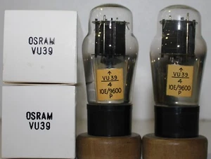 VU39 MU14 UU5 10E/9600 OSRAM Leaf Getter Made in England 2 Pcs - Picture 1 of 7