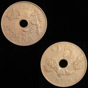 *GUTSE*747-ALFONSO XIII, 25 CÉNTIMOS 1927, MADRID PC S, EBC-. - Picture 1 of 1